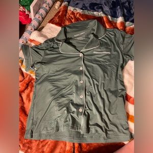 Birdy Grey sage green pj top size medium